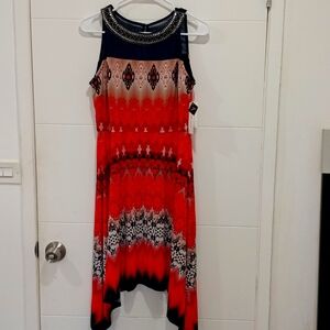 Sandra Darren colorful dress size 10, New with tags